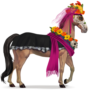 cheval de selle novia púrpura 