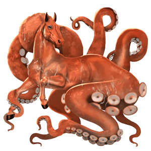 cheval sauvage pieuvre géante