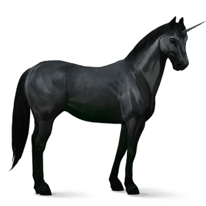 licorne de selle noir