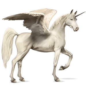 licorne de selle ailée arabe bai cerise