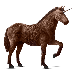 licorne de selle curly alezan brûlé