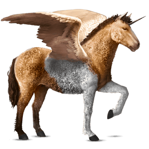 licorne de selle ailée alezan brûlé