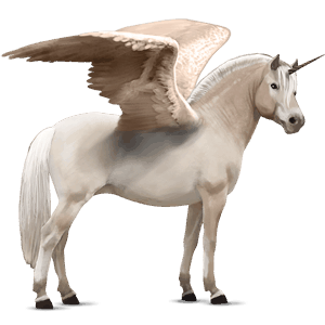 poney licorne ailé fjord gulblakk