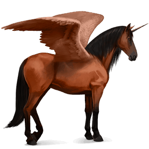 licorne de selle ailée bai