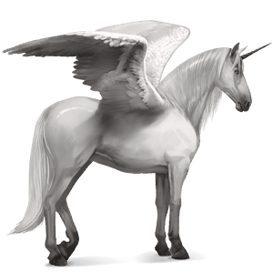 licorne de selle ailée pie overo bai