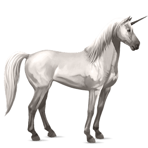 licorne de selle gris clair