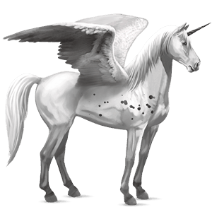 licorne de selle ailée tinker alezan
