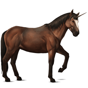 licorne de selle bai