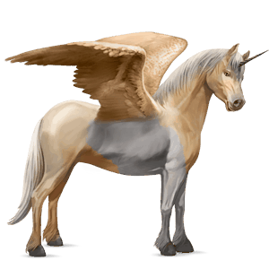 poney licorne ailé bai brûlé
