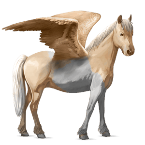 poney pégase alezan brûlé