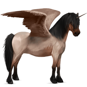 poney licorne ailé quarter pony rouan