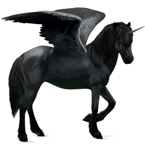licorne de selle ailée appaloosa snowflake noir