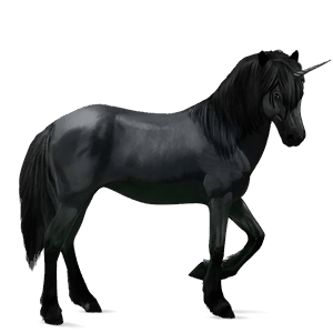 licorne de selle noir