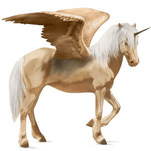licorne de selle ailée palomino palomino