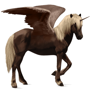 licorne de selle ailée henson alezan brûlé