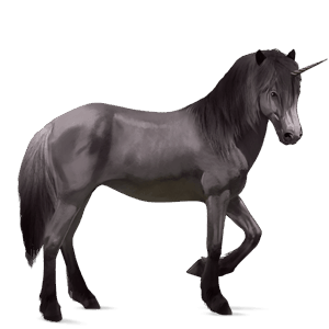licorne de selle brumby gris souris