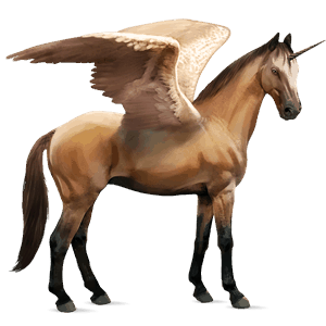 licorne de selle ailée bai