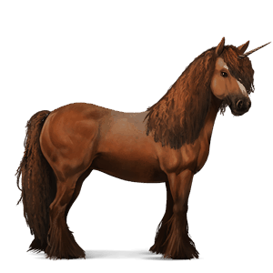 licorne de selle bai