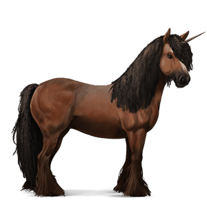 licorne de trait drum horse bai