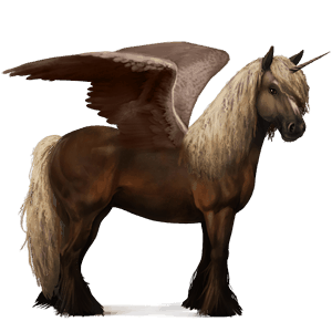 licorne de selle ailée tinker gris souris