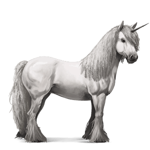 licorne de selle pie noir tobiano