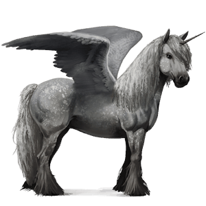 licorne de selle ailée bai cerise