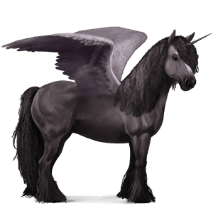 licorne de selle ailée tinker gris souris