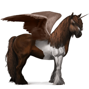 licorne de selle ailée bai cerise