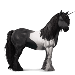 licorne de selle tinker pie noir tobiano