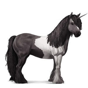 licorne de selle tinker pie noir tobiano