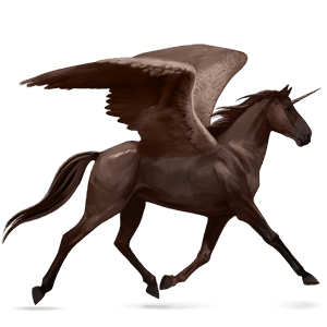 licorne de selle ailée alezan brûlé
