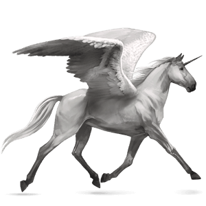 licorne de selle ailée alezan brûlé crins lavés