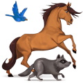 licorne de selle hunter irlandais gris clair