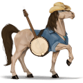 cheval de selle quarter horse palomino