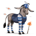 cheval de selle trotteur orlov gris clair