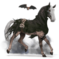 cheval de selle gris clair