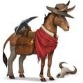 cheval de selle gris souris