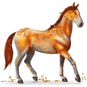 cheval des pierres précieuses ambre