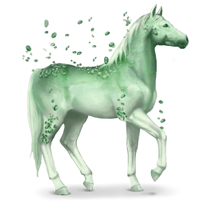 cheval des pierres précieuses jade