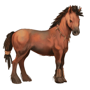 cheval de selle arabe de troie isabelle