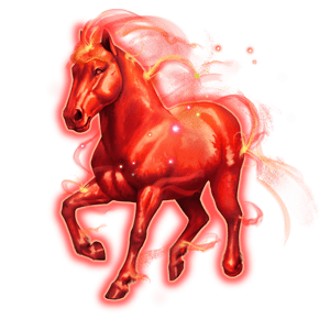 cheval divin naine rouge