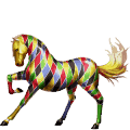 cheval divin arlequin