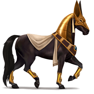 cheval divin anubis